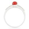 BUY COMPRESSED RED CORAL RING IN 925 STERLING SILVER