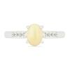 NATURAL ETHIOPIAN OPAL GEMSTONE CLASSIC RING IN STERLING SILVER