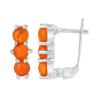 BUY STARLING SILVER NATURAL ORANGE ETHIOPIAN OPAL GEMSTONE EARRINGS