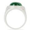 BUY REAL MALACHITE GEMSTONE BIG STONE RING IN STERLING SILVER