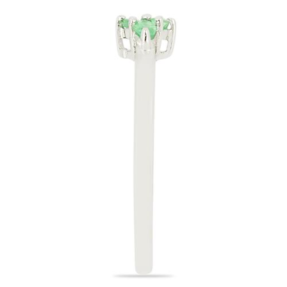 BUY NATURAL EMERALD MULTI GEMSTONE RING IN STERLING SILVER