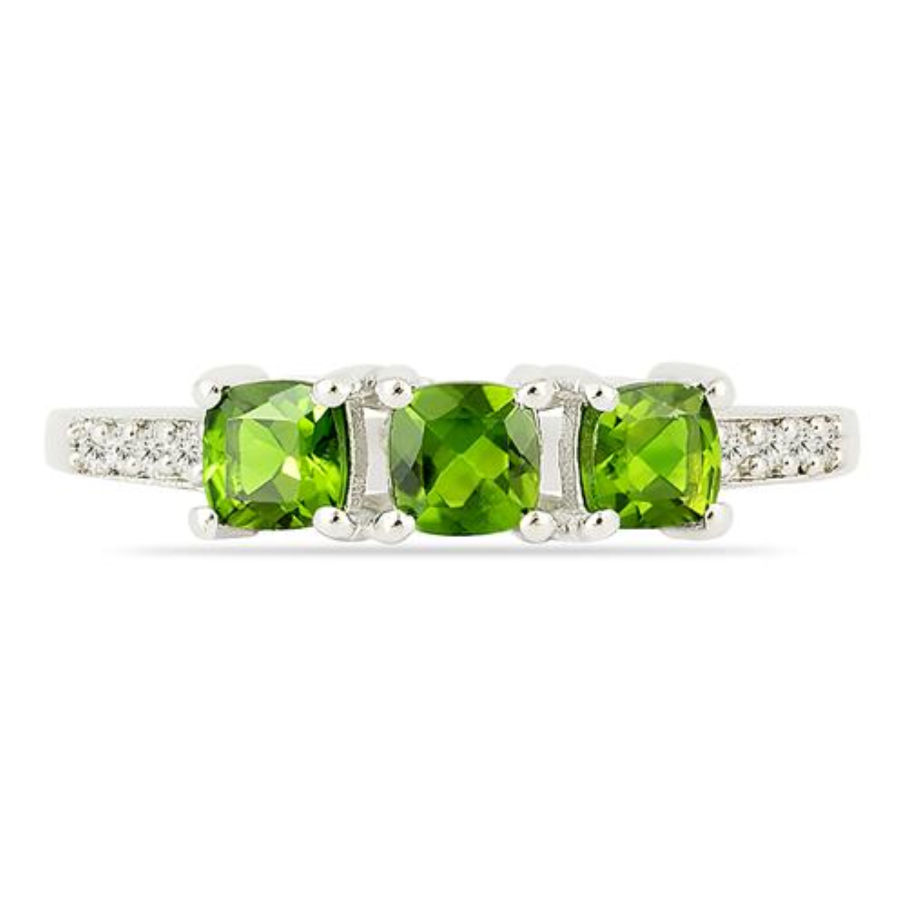 BUY 925 SILVER NATURAL CHROME DIOPSITE GEMSTONE RING