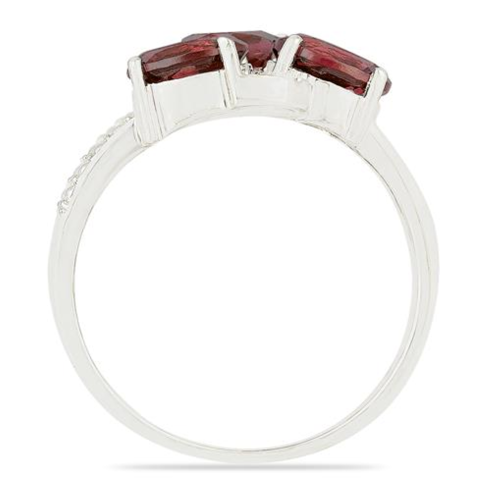 BUY STERLING SILVER NATURAL RHODOLITE MULTI STONE RING