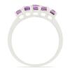 BUY 925 SILVER NATURAL PINK AMETHYST GEMSTONE CLUSTER RING