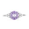 BUY BRAZILIAN AMETHYST GEMSTONE CLASSIC RING IN 925 SILVER