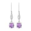 BUY WHISKY QUARTZ GEMSTONE EARRINGS IN STERLING SILVER