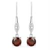 BUY WHISKY QUARTZ GEMSTONE EARRINGS IN STERLING SILVER