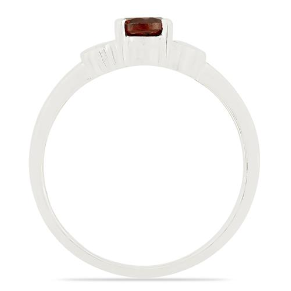  BUY 925 STERLING SILVER NATURAL GARNET SINGLE STONE RING 