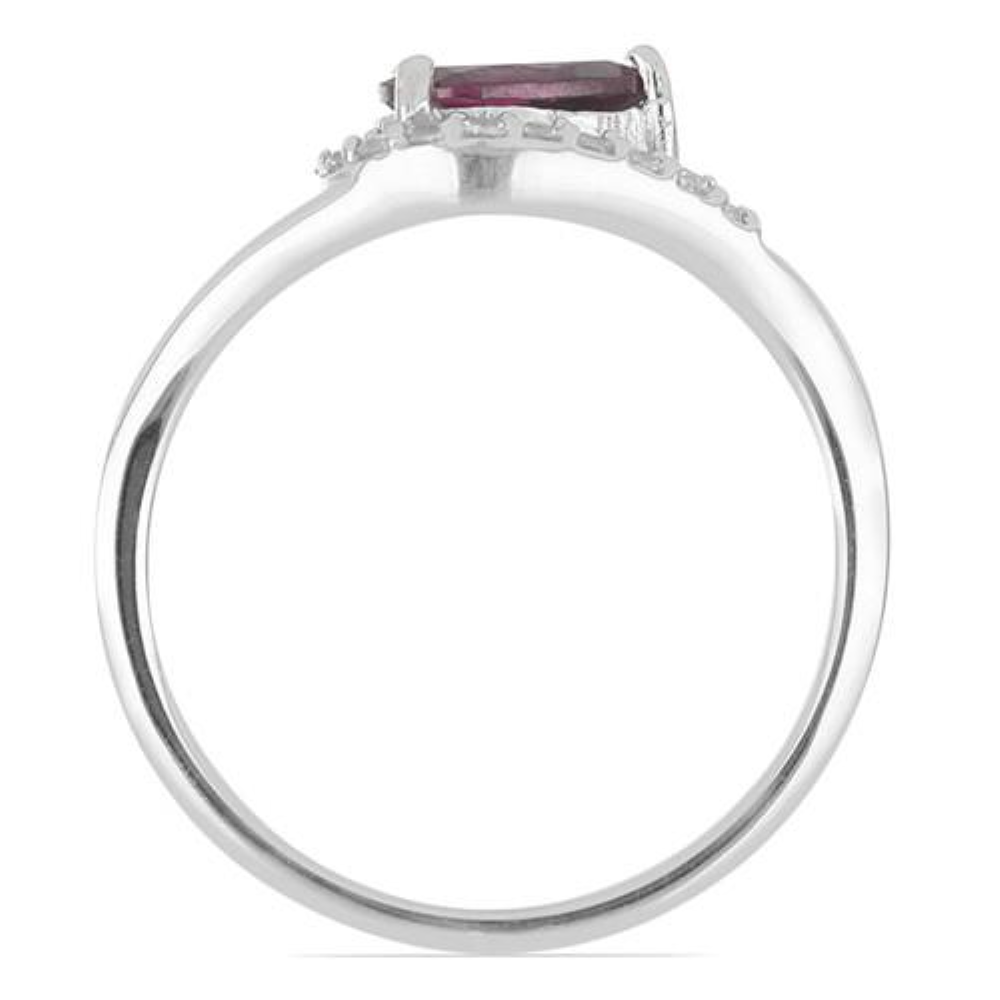 BUY 925 SILVER NATURAL RHODOLITE GEMSTONE CLASSIC RING