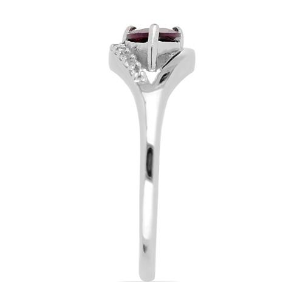 BUY 925 SILVER NATURAL RHODOLITE GEMSTONE CLASSIC RING