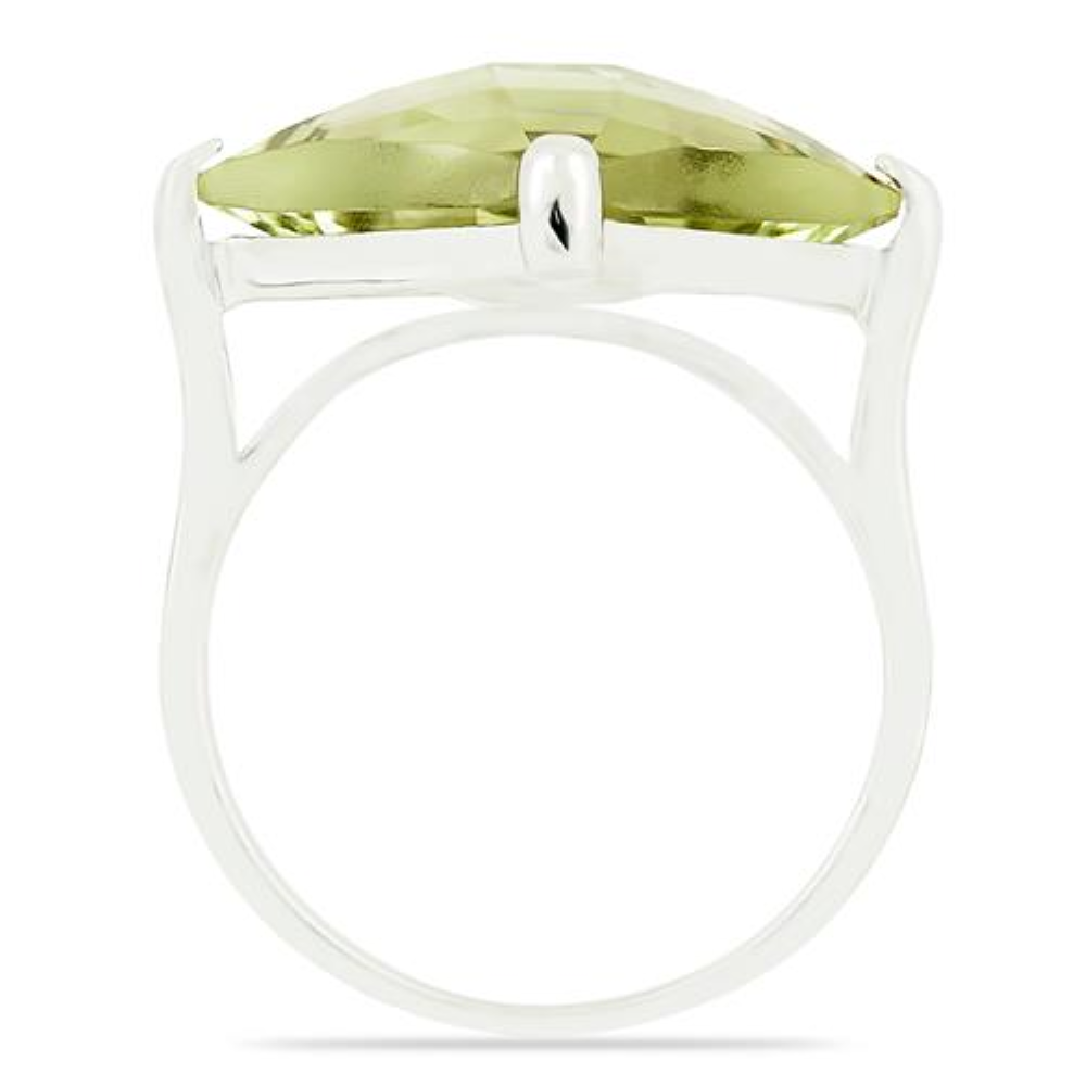 BUY REAL GREEN AMETHYST GEMSTONE BIG STONE RING IN 925 SILVER