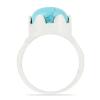BUY SYNTHETIC TURQUOISE GEMSTONE BIG STONE RING IN 925 SILVER