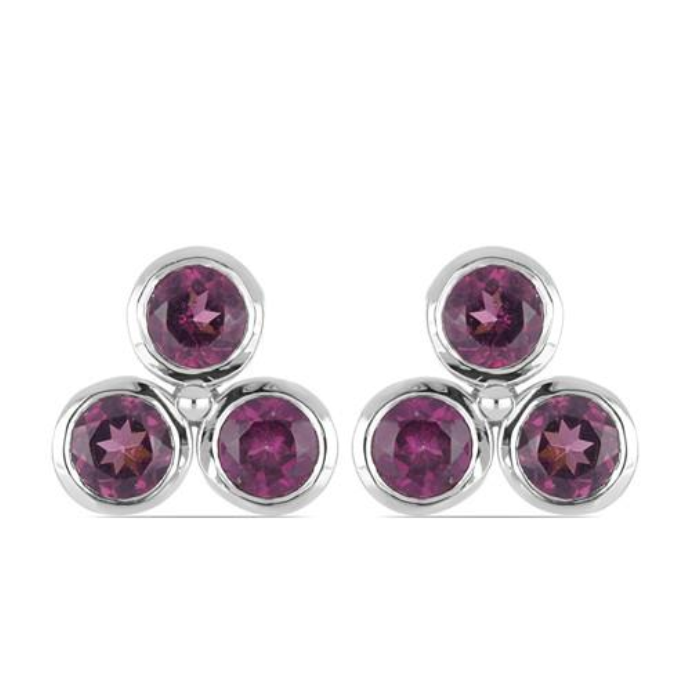 BUY STERLING SILVER REAL BLACK SAPPHIRE GEMSTONE EARRINGS