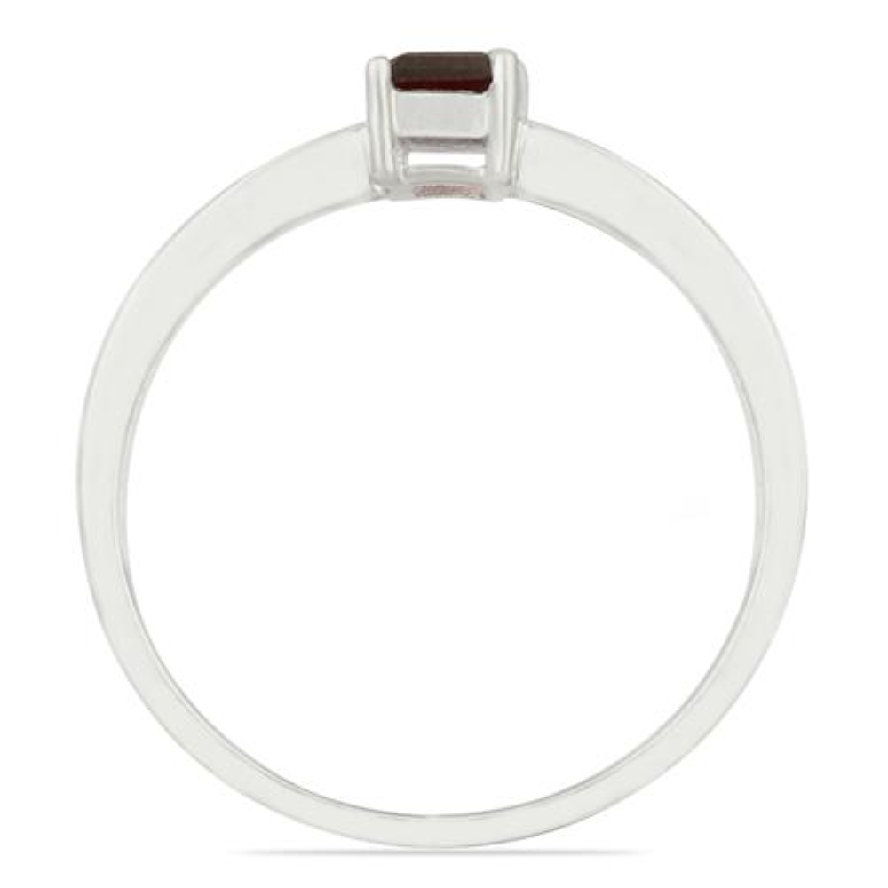 BUY REAL GARNET SINGLE STONE RING IN 925 STERLING SILVER