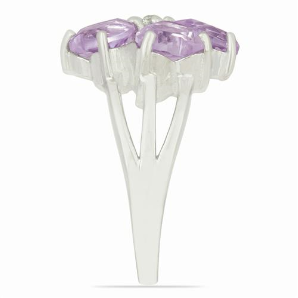 BUY NATURAL PINK AMETHYST GEMSTONE RING IN 925 SILVER