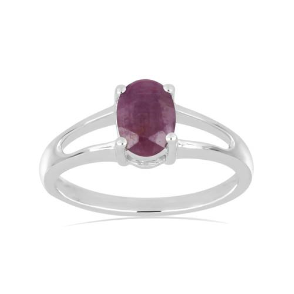 BUY REAL AFRICAN AMETHYST GEMSTONE RING IN STERLING SILVER