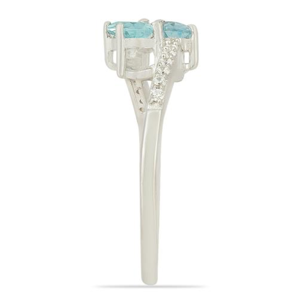 BUY STERLING SILVER NATURAL SKY BLUE TOPAZ GEMSTONE RING