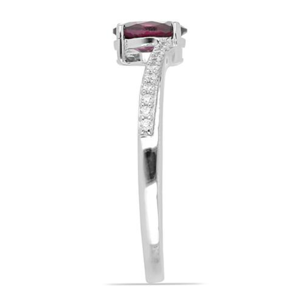 BUY NATURAL RHODOLITE GEMSTONE RING IN STERLING SILVER
