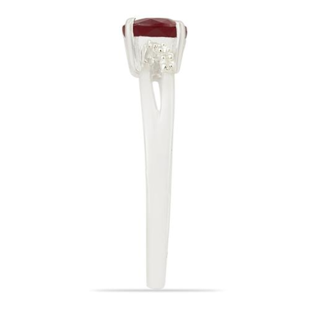 BUY NATURAL RUBY GEMSTONE CLASSIC RING IN 925 SILVER