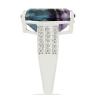 BUY NATURAL FLUORITE BIG GEMSTONE RING IN 925 STERLING SILVER
