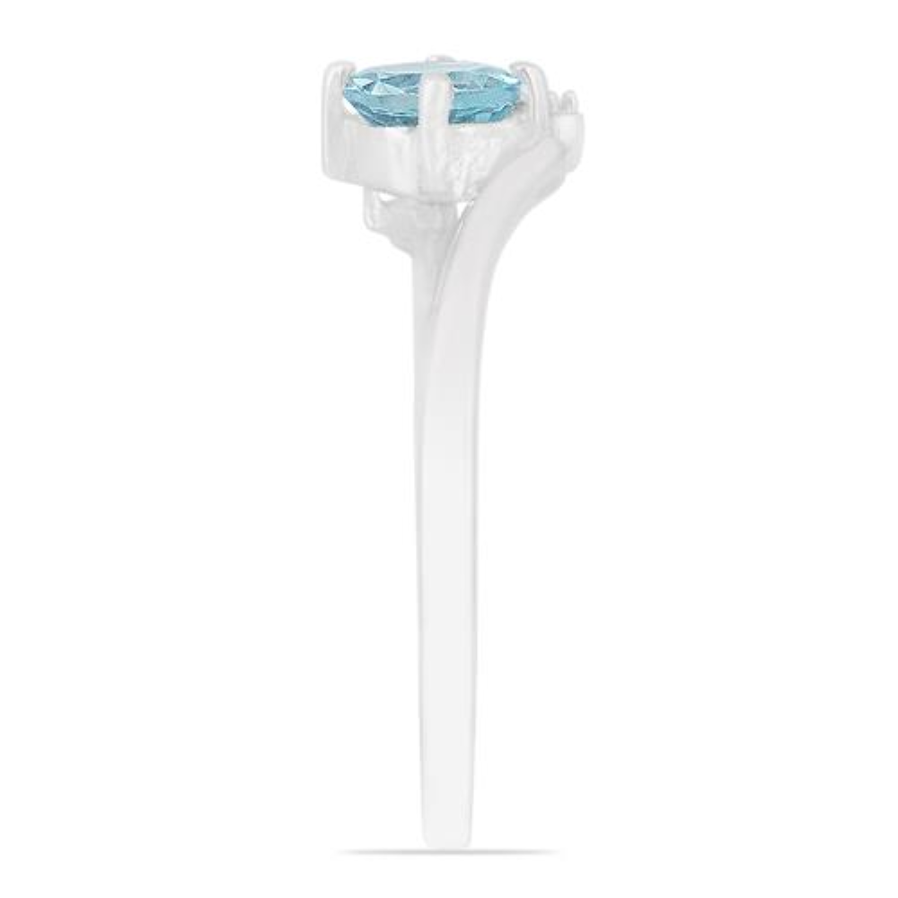 BUY REAL SKY BLUE TOPAZ GEMSTONE CLASSIC RING IN 925 STERLING SILVER