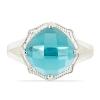 BUY STERLING SILVER REAL SKY BLUE TOPAZ GEMSTONE SINGLE STONE RING