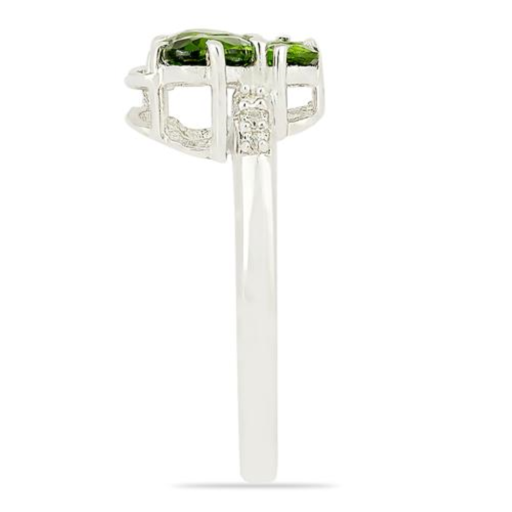 BUY 925 STERLING SILVER NATURAL CHROME DIOPSITE GEMSTONE RING