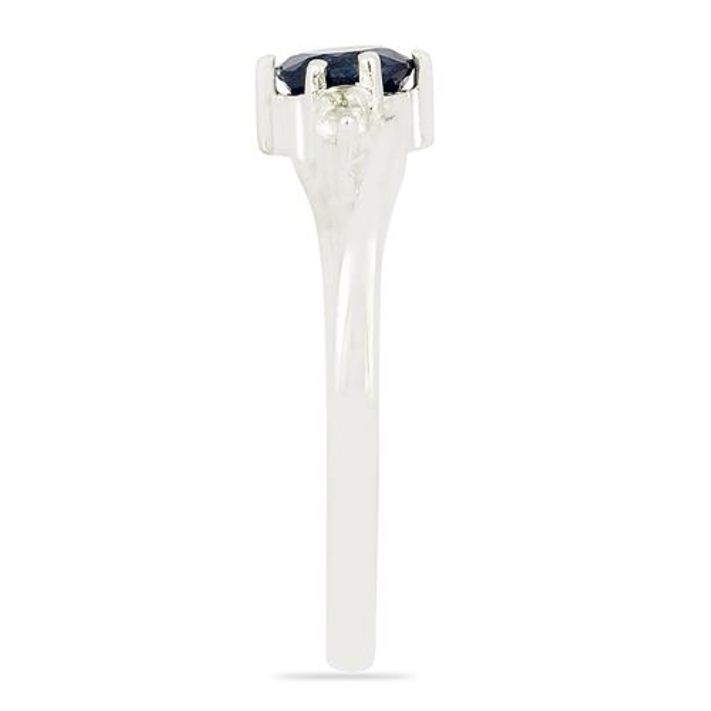 BUY NATURAL BLUE SAPPHIRE GEMSTONE CLASSIC RING IN 925 SILVER