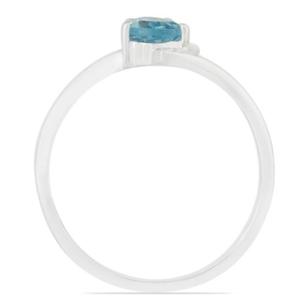 BUY STERLING SILVER NATURAL SKY BLUE TOPAZ GEMSTONE CLASSIC RING