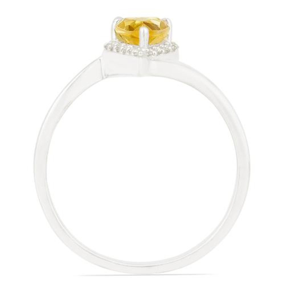 BUY REAL CITRINE CLASSIC RING IN 925 STERLING SILVER