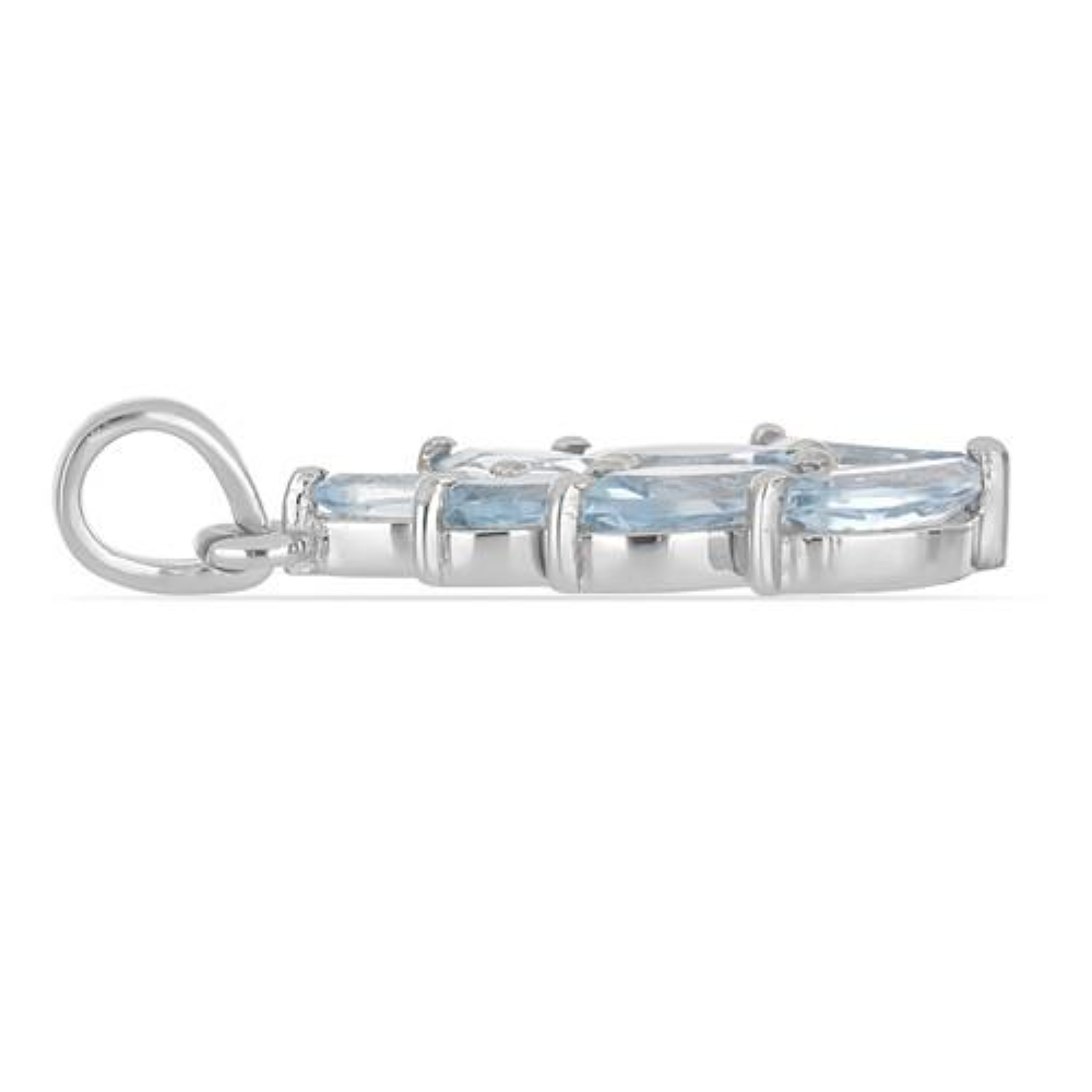 BUY 925 STERLING SILVER NATURAL SKY BLUE TOPAZ GEMSTONE PENDANT