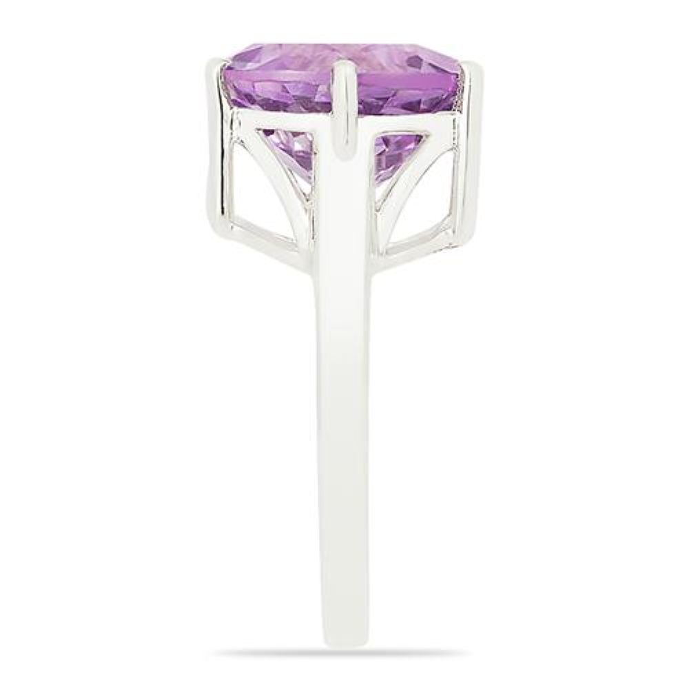 BUY NATURAL PINK AMETHYST GEMSTONE BIG STONE RING IN STERLING SILVER