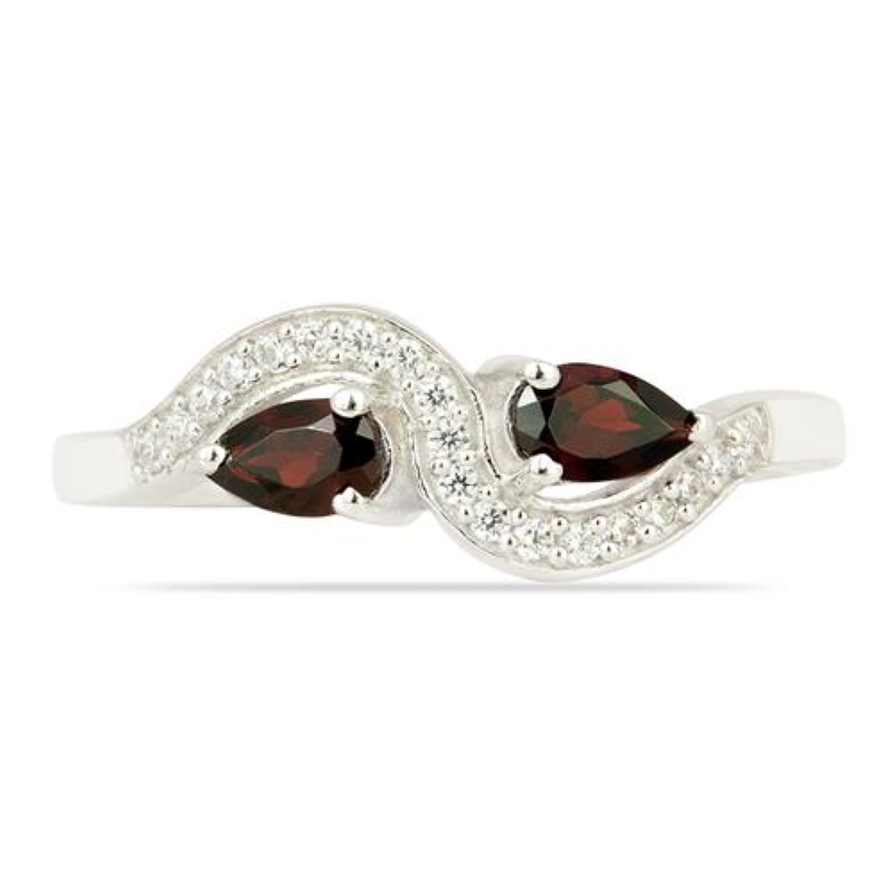 BUY REAL GARNET GEMSTONE RING IN 925 SILVER