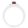 BUY NATURAL RUBY GEMSTONE HALO RING IN 925 SILVER