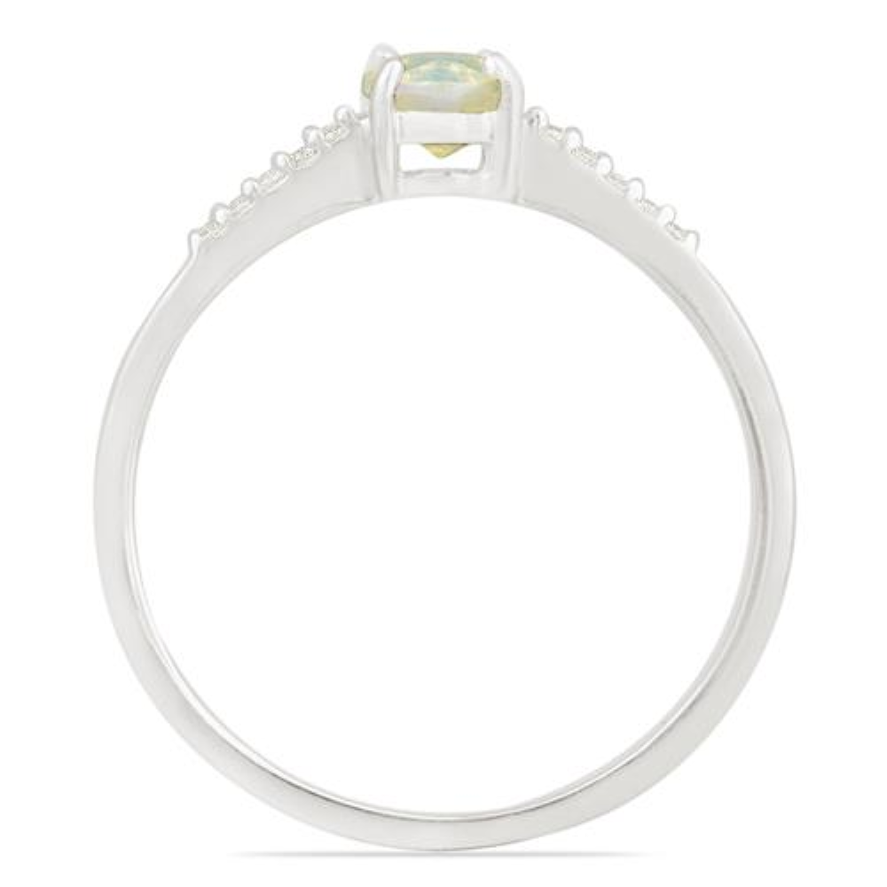 BUY NATURAL ETHIOPIAN OPAL GEMSTONE CLASSIC RING IN 925 STERLING SILVER