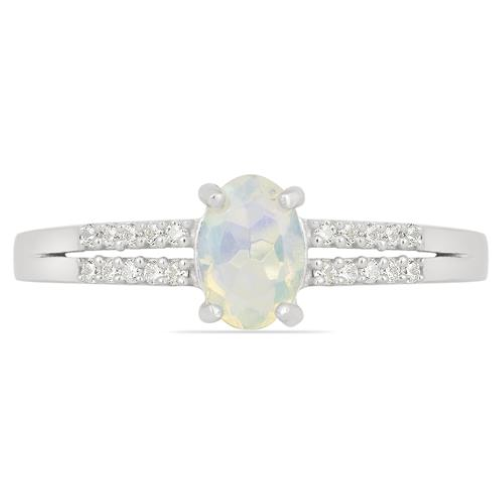 BUY NATURAL ETHIOPIAN OPAL GEMSTONE CLASSIC RING IN 925 STERLING SILVER