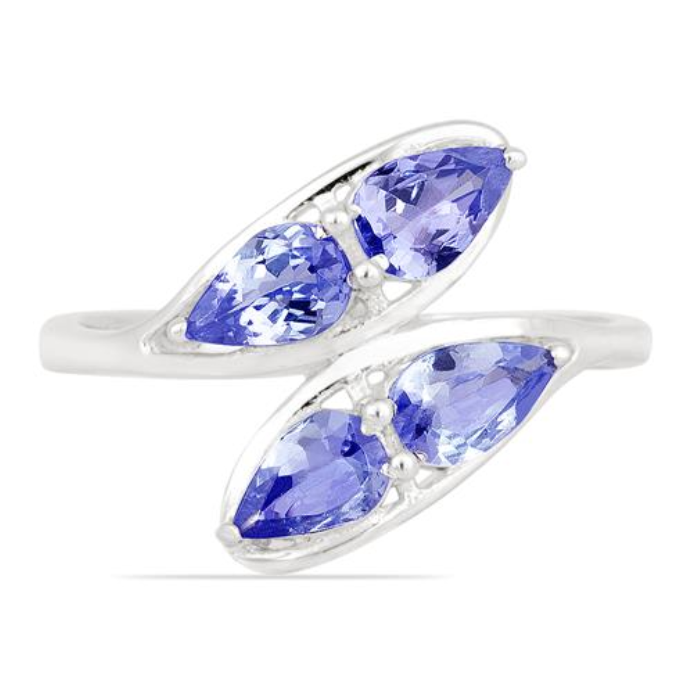 BUY GENUINE TANZANITE GEMSTONE RING IN 925 SILVER