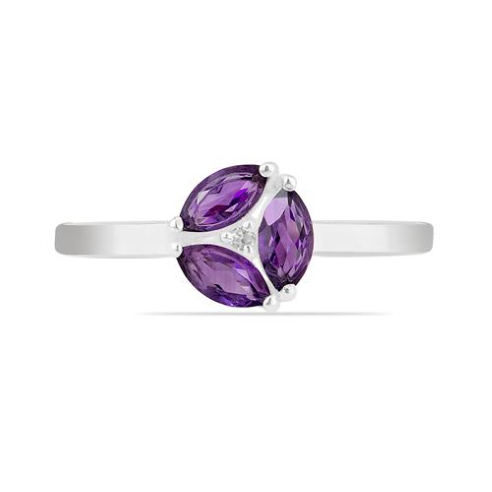 BUY 925 SILVER AFRICAN AMETHYST GEMSTONE RING