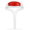 BUY STERLING SILVER COMPRESSED RED CORAL GEMSTONE CLASSIC  RING