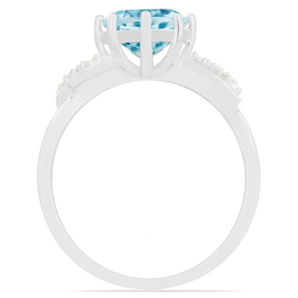 BUY 925 SILVER NATURAL SKY BLUE TOPAZ GEMSTONE CLASSIC RING