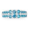 BUY STERLING SILVER NATURAL LONDON TOPAZ GEMSTONE CLUSTER RING