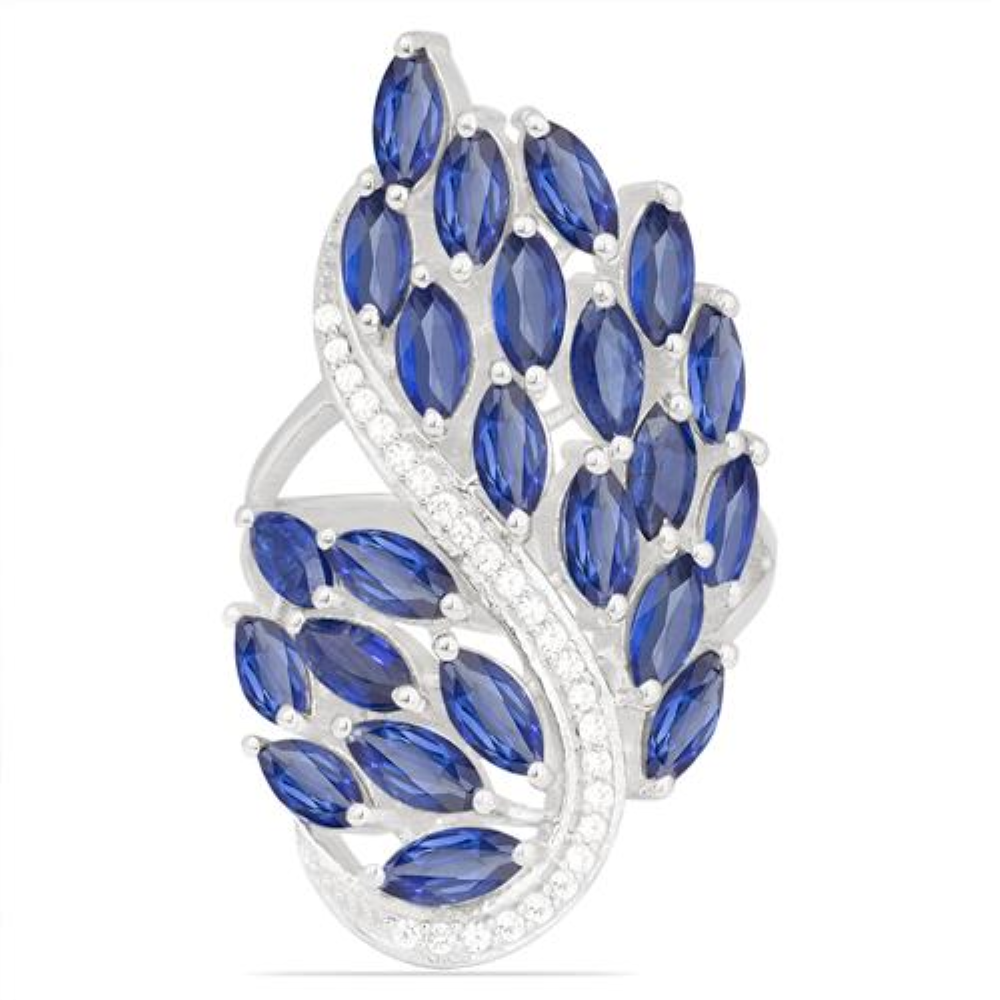 BUY 925 SILVER NATURAL BLUE KYANITE GEMSTONE STYLISH RING