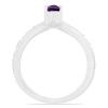 BUY AFRICAN AMETHYST GEMSTONE CLASSIC RING IN 925 STERLING SILVER 