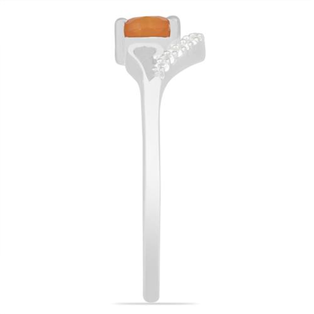 BUY REAL ORANGE ETHIOPIAN OPAL GEMSTONE CLASSIC RING IN 925 STERLING SILVER