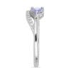 BUY STERLING SILVER NATURAL TANZANITE GEMSTONE CLASSIC RING