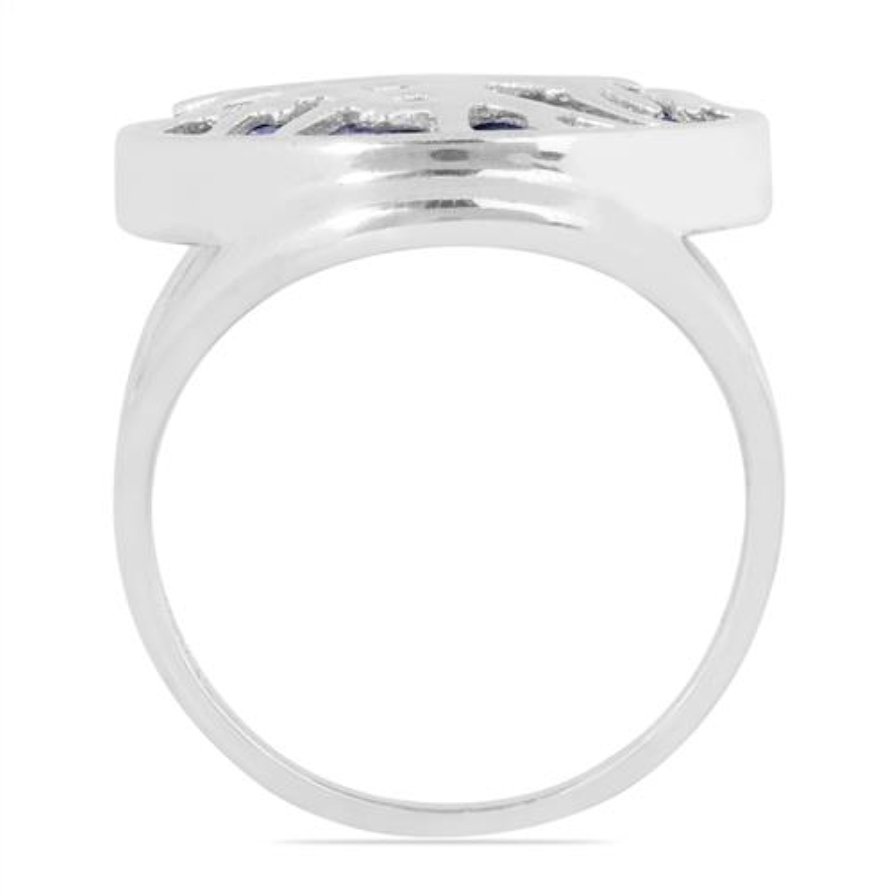 BUY REAL LAPIS LAZULI GEMSTONE TREE RING IN 925 SILVER