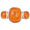 BUY 925 SILVER SYNTHETIC AMBER GEMSTONE RING