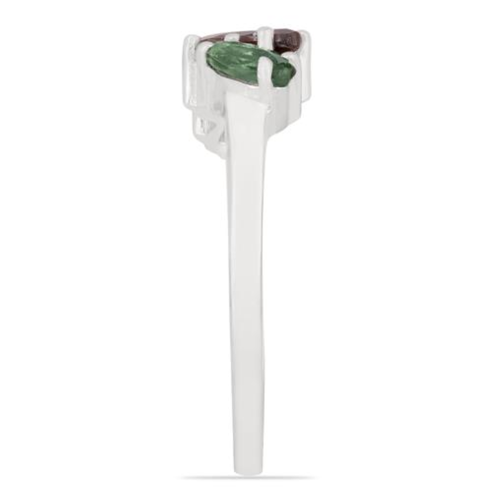 BUY NATURAL MULTI TOURMALINE GEMSTONE RING IN 925 STERLING SILVER