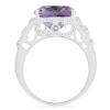 BUY NATURAL PINK AMETHYST GEMSTONE BIG STONE RING IN 925 SILVER