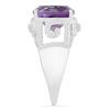 BUY NATURAL PINK AMETHYST GEMSTONE BIG STONE RING IN 925 SILVER
